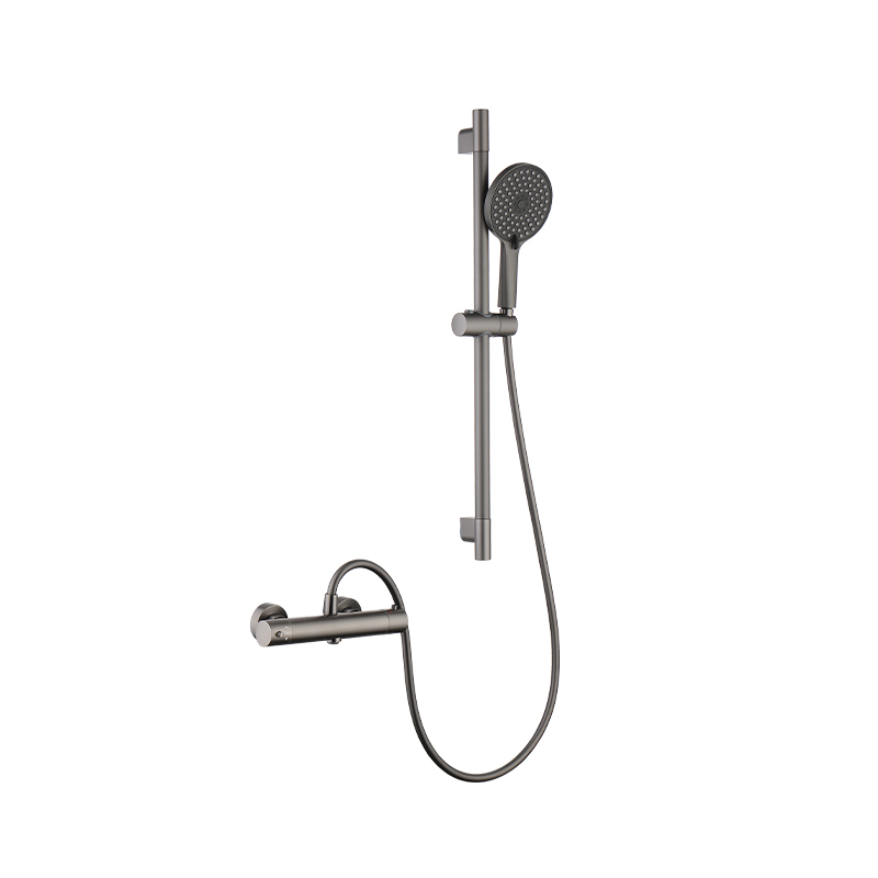 Memory Alloy Thermostatic Shower Head With Two Functions YYW1002 Gun Gray