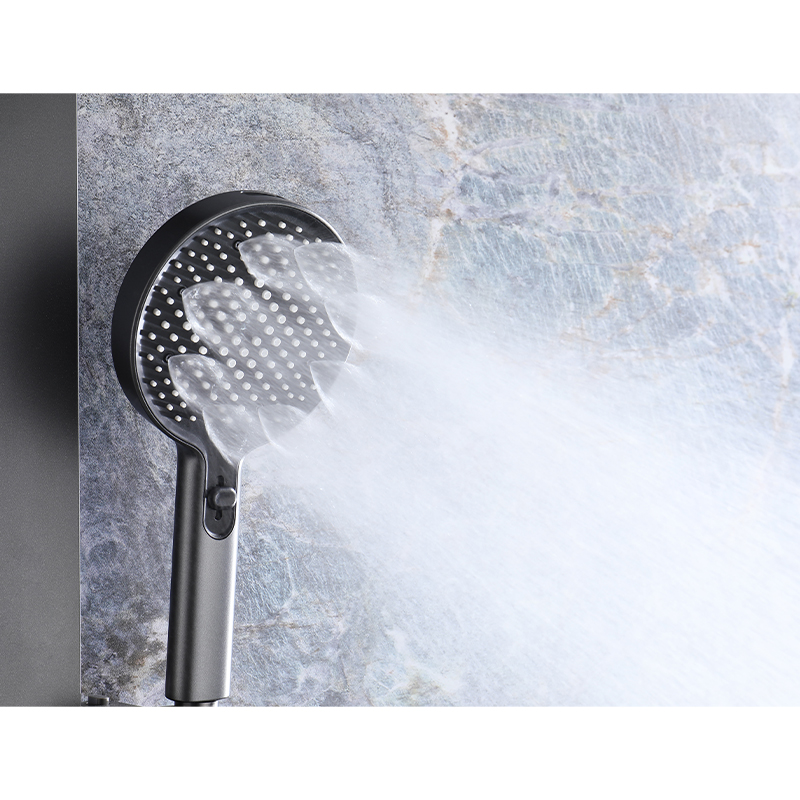 Memory Alloy Thermostatic Shower Head With Three Functions, Same As Hansgrohe YYW2001-620 (Gun Gray)