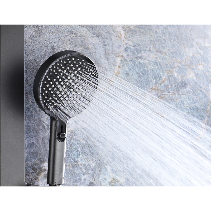 Memory Alloy Thermostatic Shower Head With Three Functions, Same As Hansgrohe YYW2001-620 (Gun Gray)