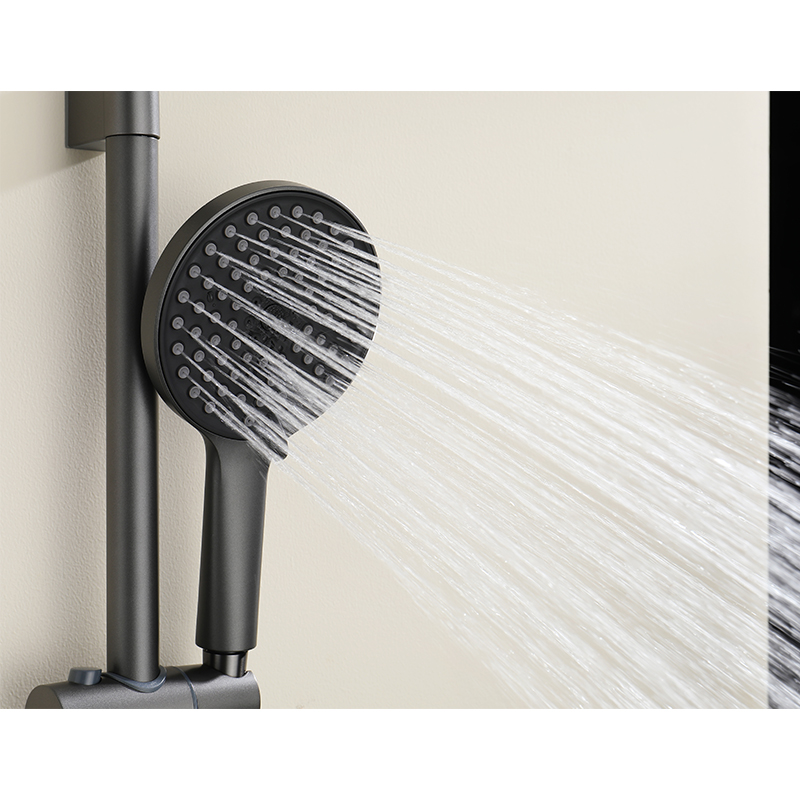 Memory Alloy Thermostatic Shower Head With Two Functions YYW1002 Gun Gray