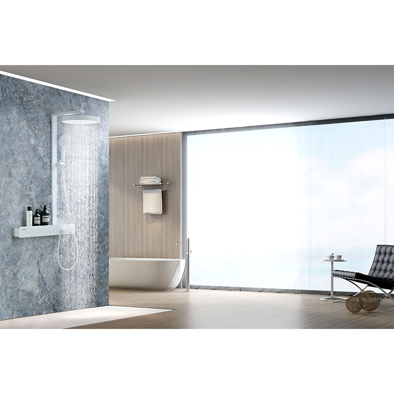 Memory Alloy Thermostatic Shower Head With Three Functions, Same As Hansgrohe YYW2001-620(White)