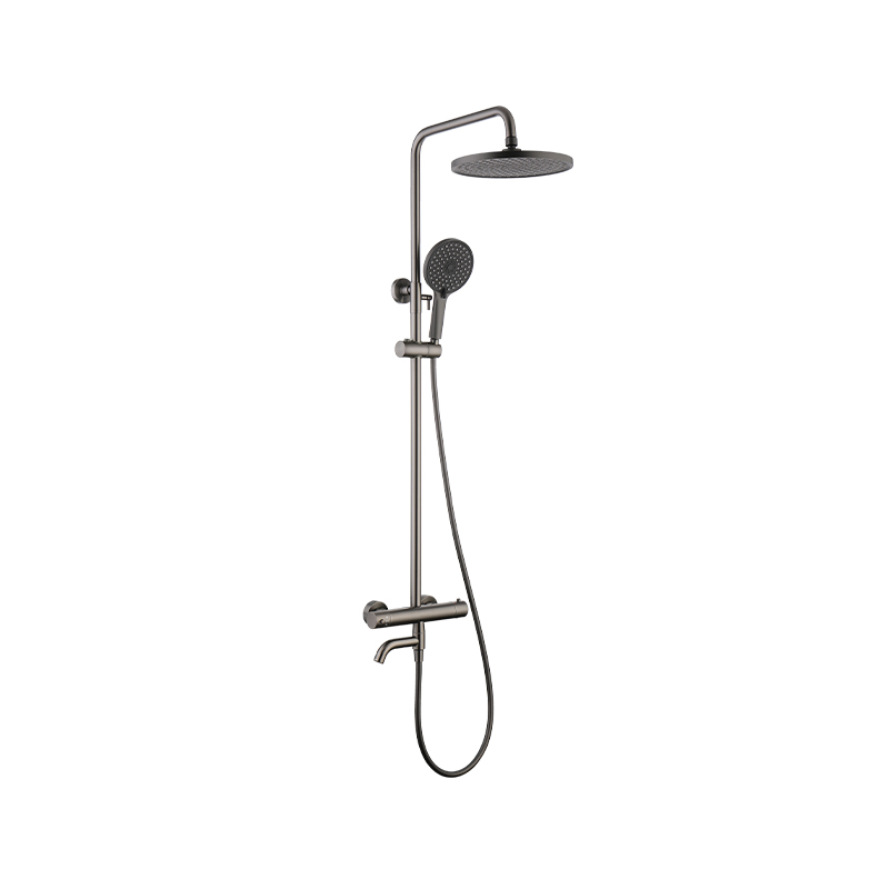 Memory Alloy Thermostatic Shower Head With Three Functions YYW1001 Gun Gray