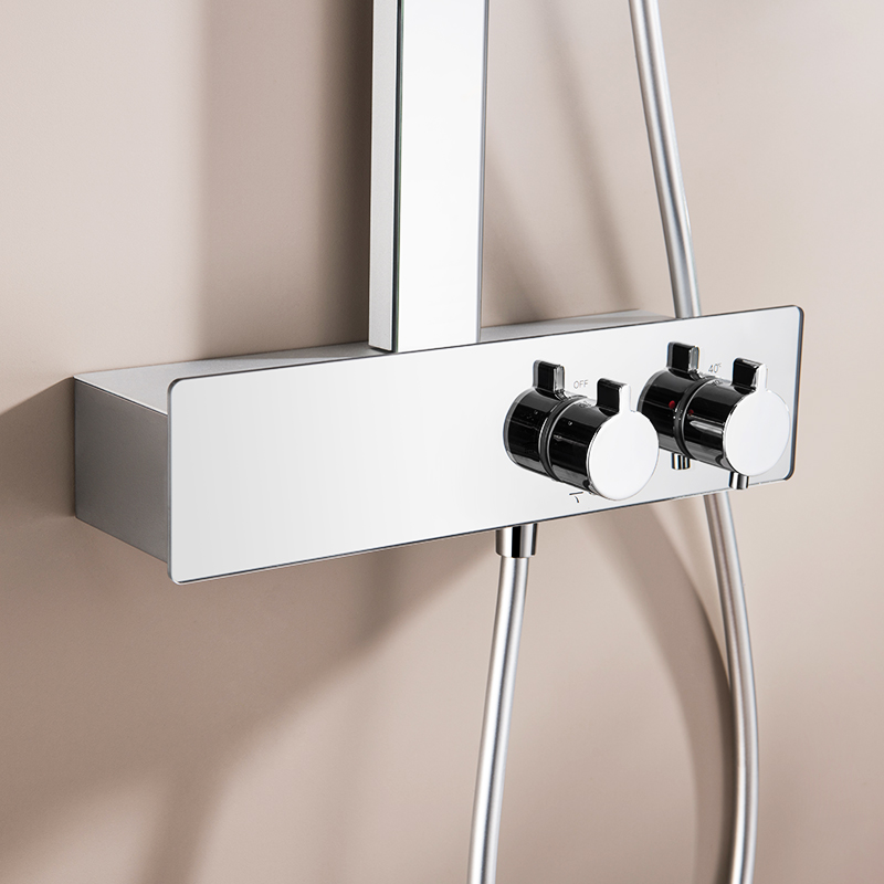 Memory Alloy Thermostatic Shower Head With Three Functions, Same As Hansgrohe YYW2001-370 (Chrome)